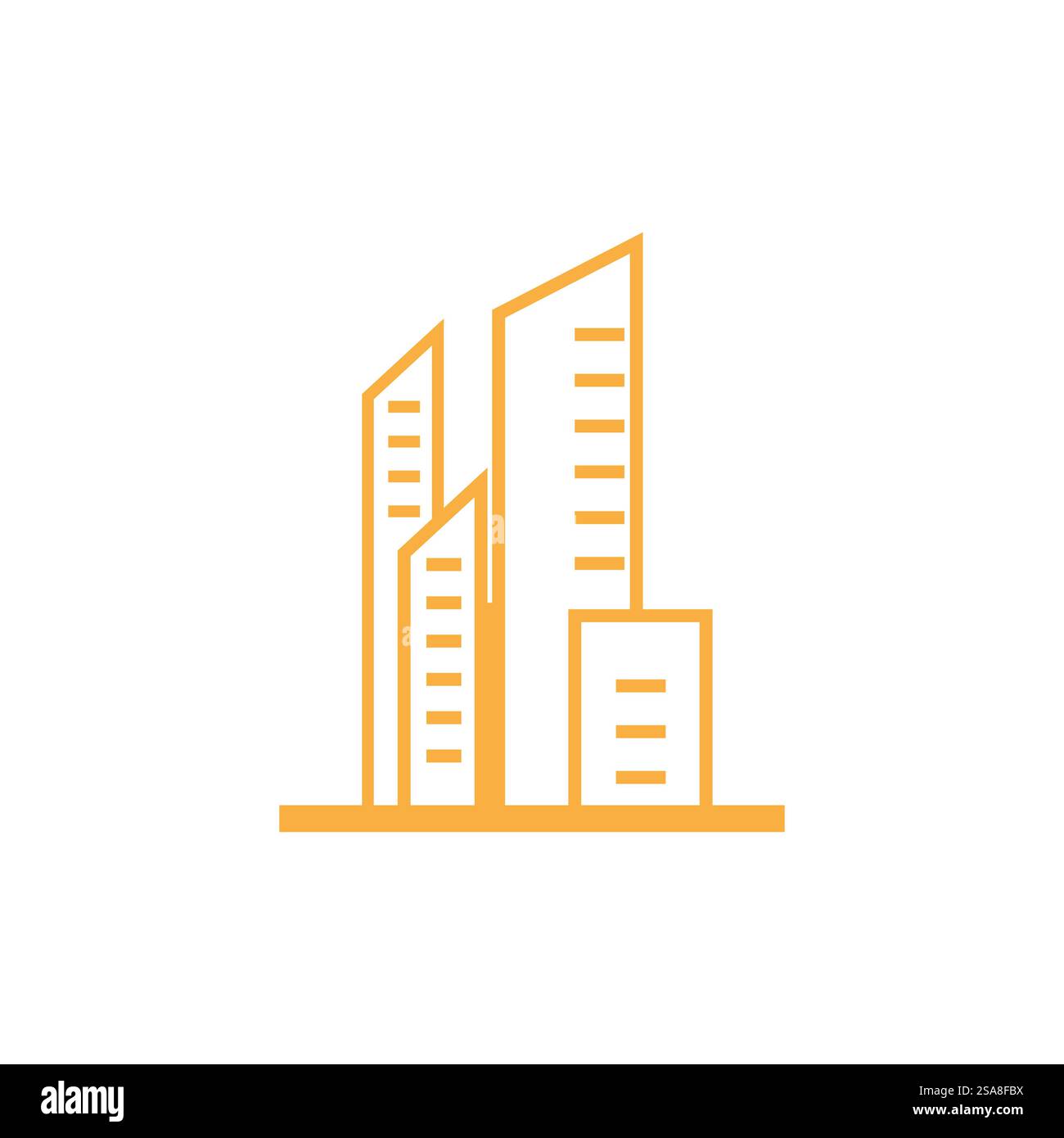 Illustration vectorielle moderne City Skyline dans un design plat Illustration de Vecteur