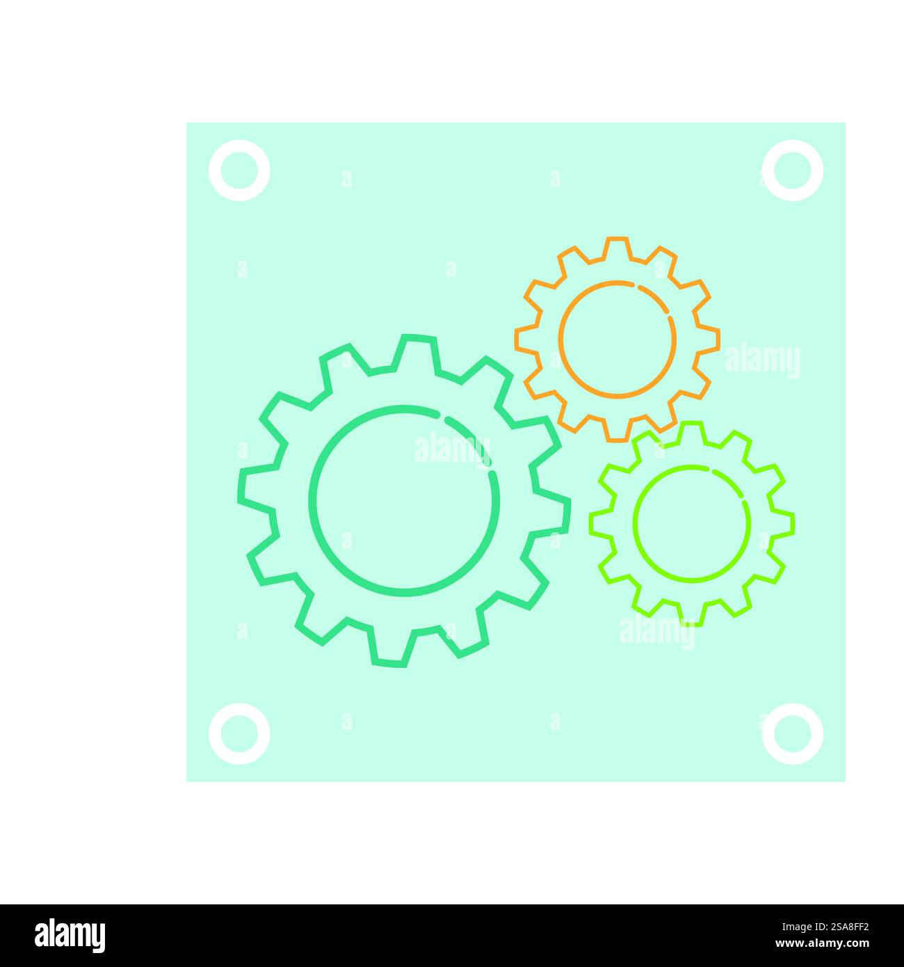 Conception de symbole de modèle vectoriel de logo Gear Illustration de Vecteur