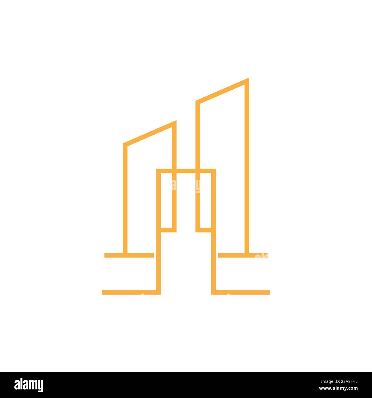 Illustration vectorielle moderne City Skyline dans un design plat Illustration de Vecteur