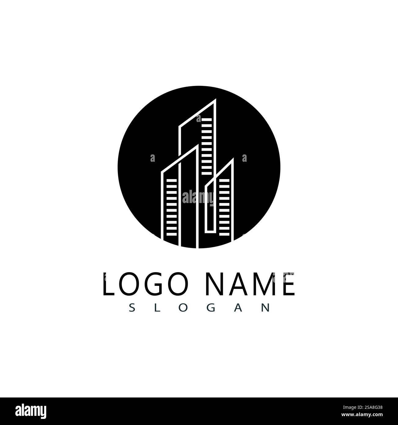 Illustration vectorielle moderne City Skyline dans un design plat Illustration de Vecteur