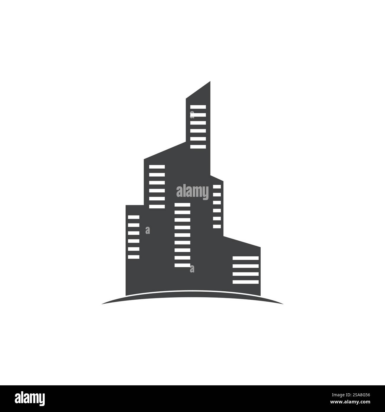 Illustration vectorielle moderne City Skyline dans un design plat Illustration de Vecteur