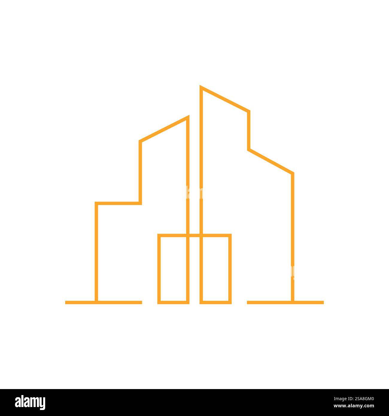 Illustration vectorielle moderne City Skyline dans un design plat Illustration de Vecteur