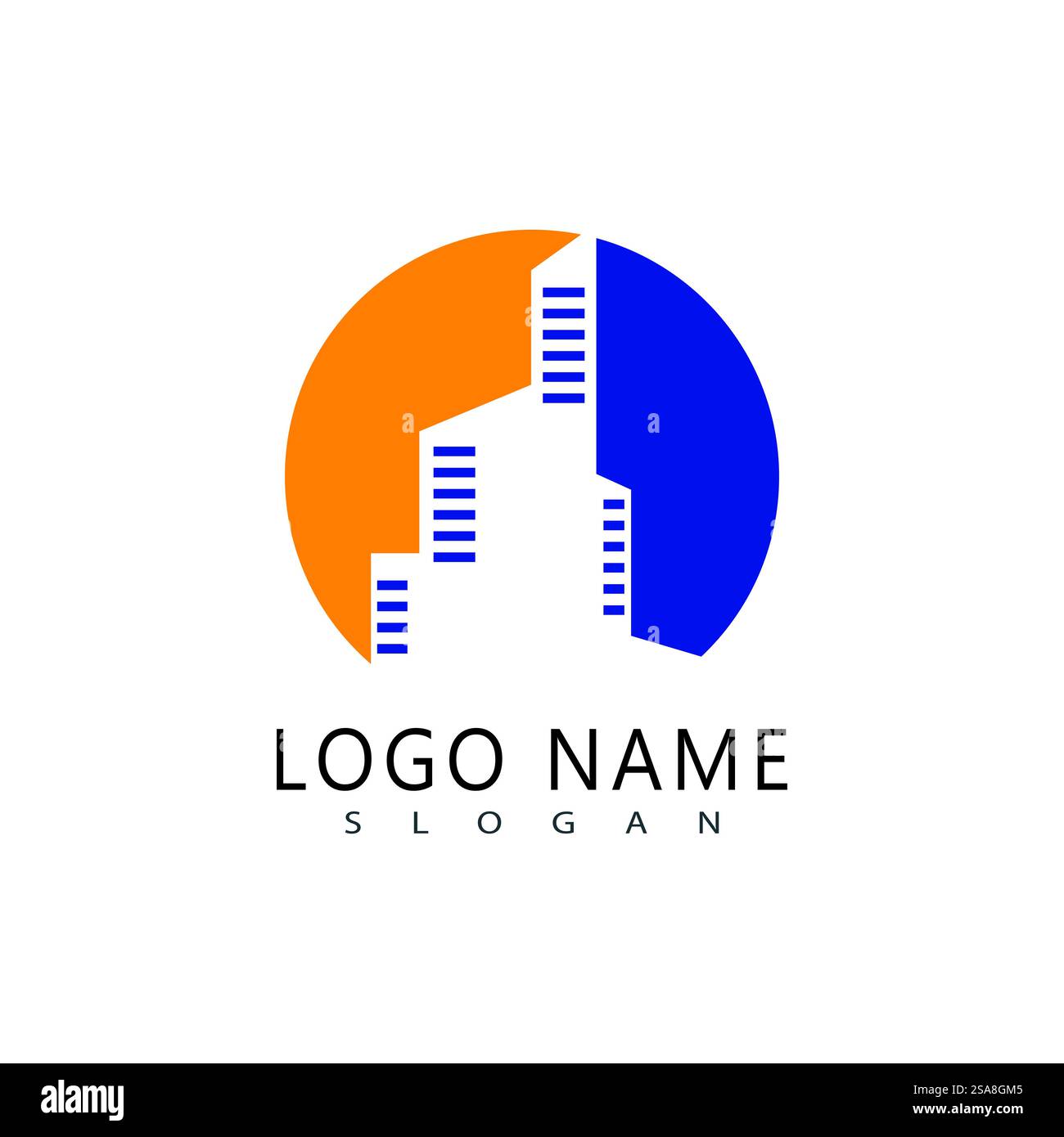 Illustration vectorielle moderne City Skyline dans un design plat Illustration de Vecteur