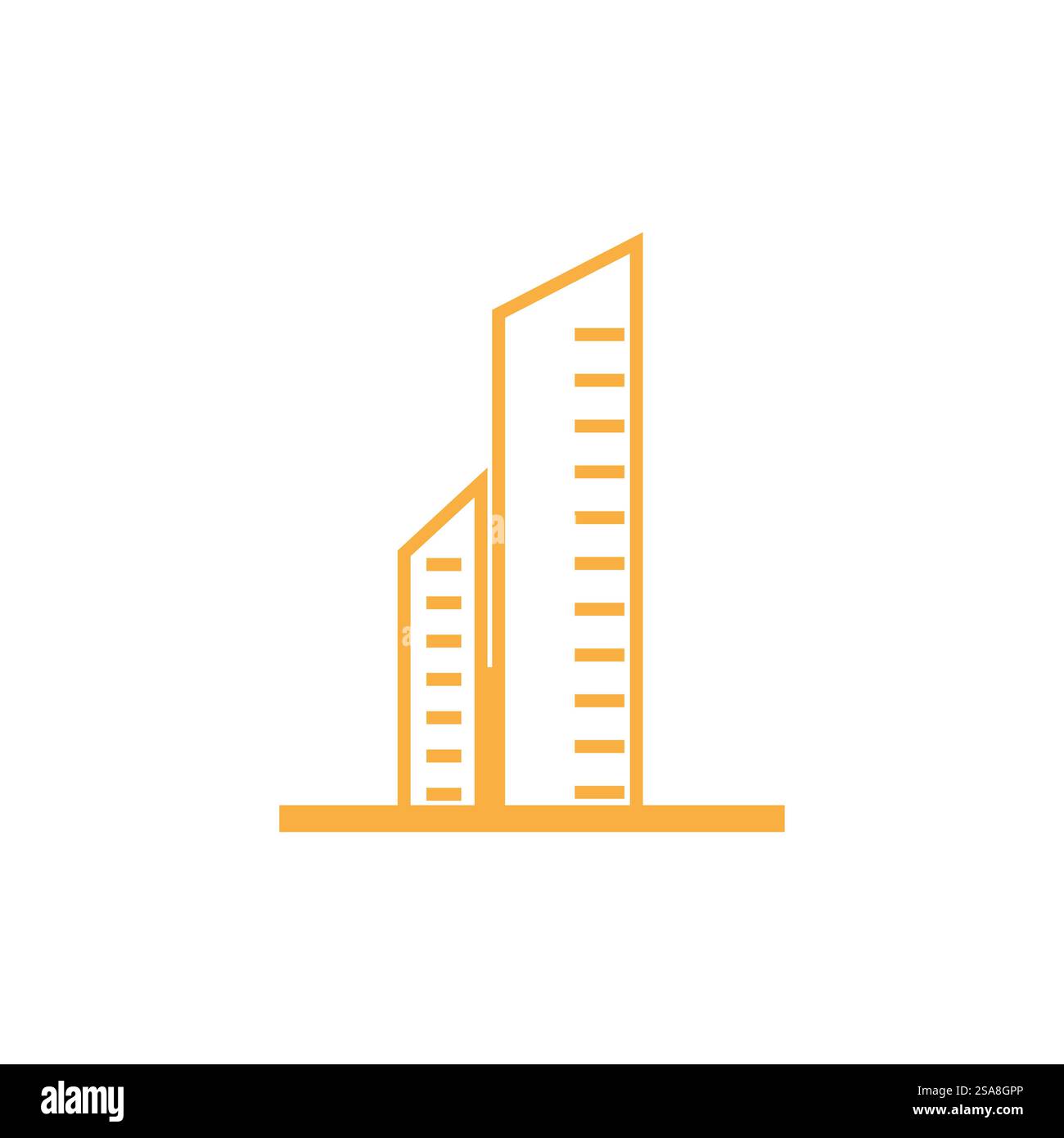 Illustration vectorielle moderne City Skyline dans un design plat Illustration de Vecteur