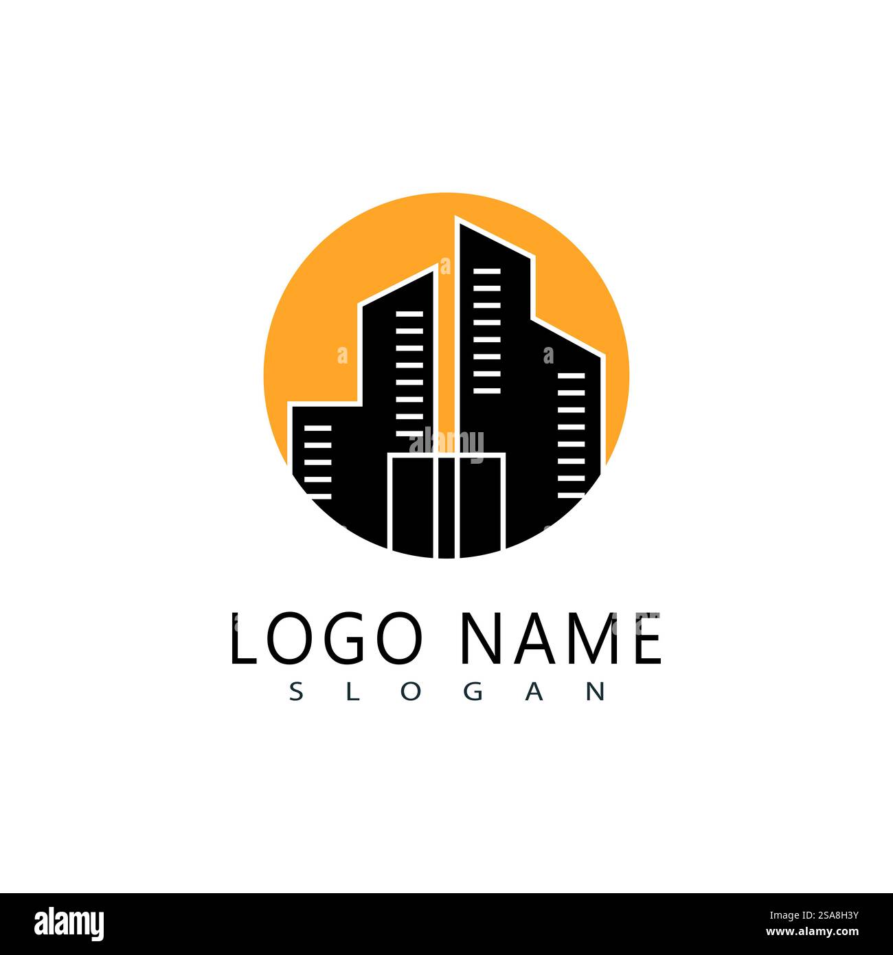 Illustration vectorielle moderne City Skyline dans un design plat Illustration de Vecteur