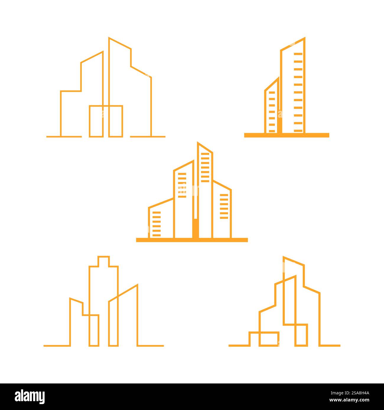 Illustration vectorielle moderne City Skyline dans un design plat Illustration de Vecteur