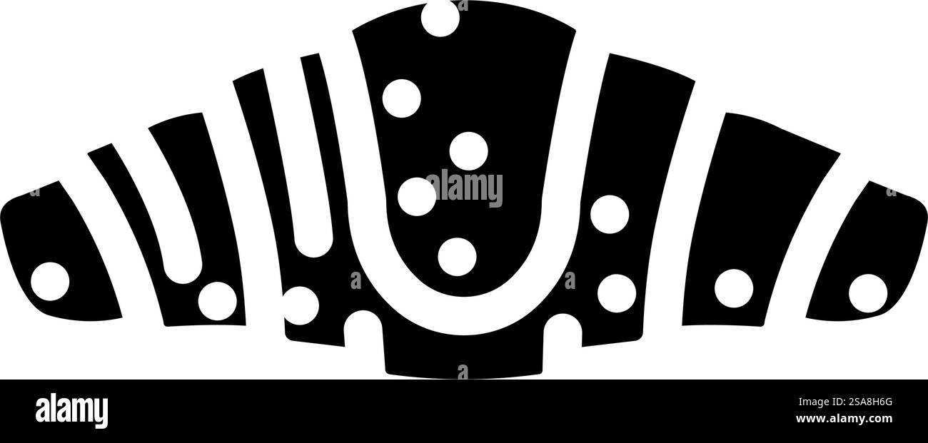 vecteur d'icône de glyphe de cuisine française croissant. croissant panneau de cuisine française. illustration de symbole isolé. illustration vectorielle d'icône de glyphe de cuisine française de croissant Illustration de Vecteur