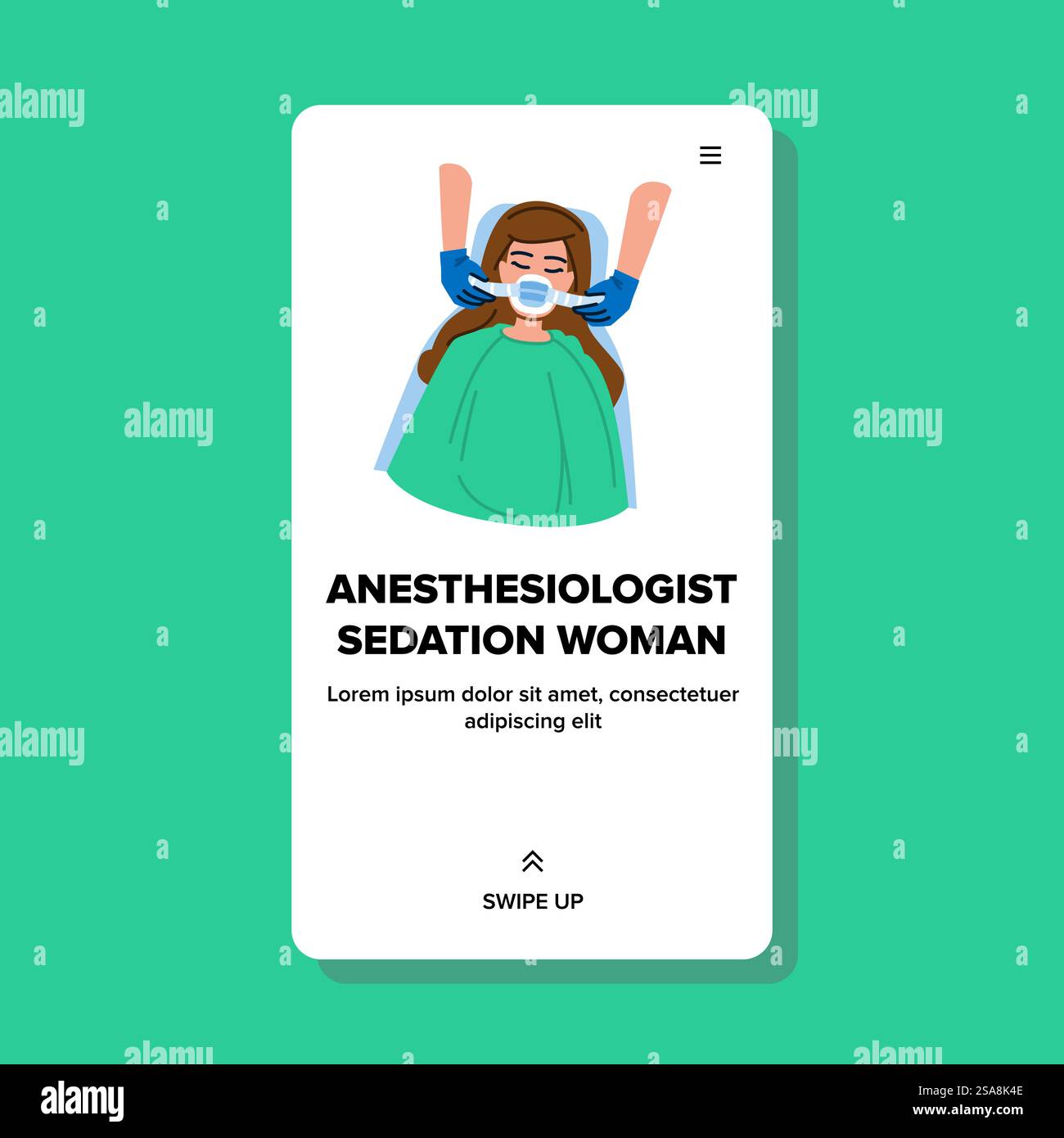 anesthésie anesthésiste sédation femme vecteur. médecine hospitalière, traitement du travail, chirurgien clinique anesthésie anesthésiologiste sédation femme web dessin animé plat. anesthésie anesthésiste sédation femme vecteur Illustration de Vecteur