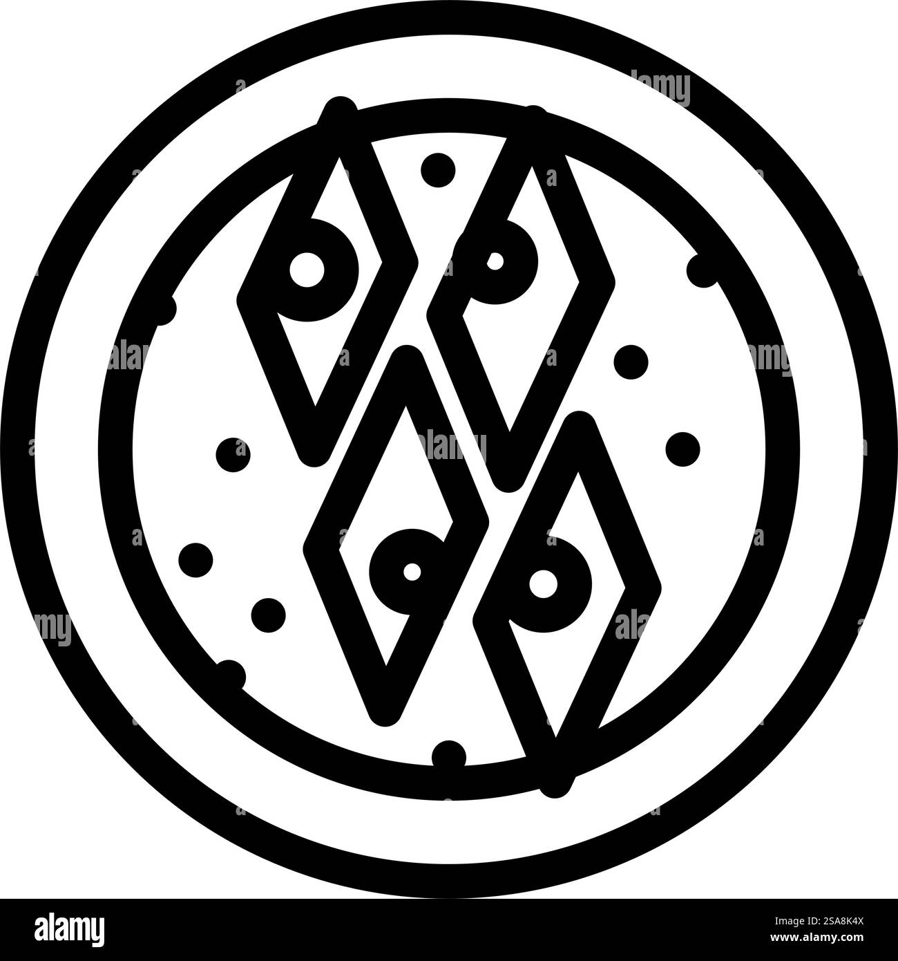 vecteur d'icône de ligne de cuisine turque de pâtisserie baklava. panneau de cuisine turque pâtisserie baklava. illustration noire du symbole de contour isolé. baklava pâtisserie turque ligne de cuisine turque illustration vectorielle d'icône Illustration de Vecteur