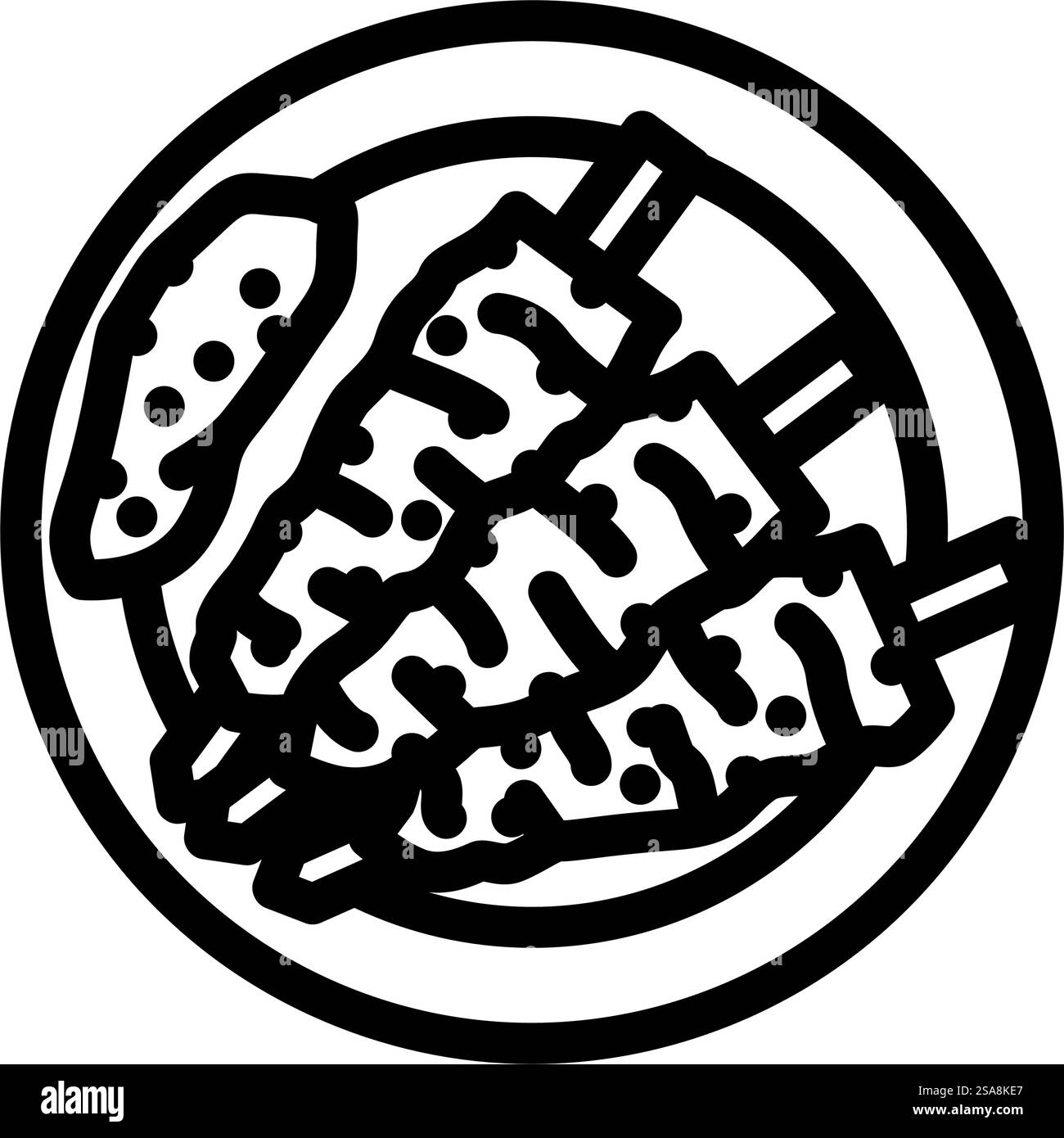 vecteur d'icône de ligne de cuisine turque adana kebab. enseigne de cuisine turque adana kebab. illustration noire du symbole de contour isolé. illustration vectorielle d'icône de ligne de cuisine turque adana kebab Illustration de Vecteur