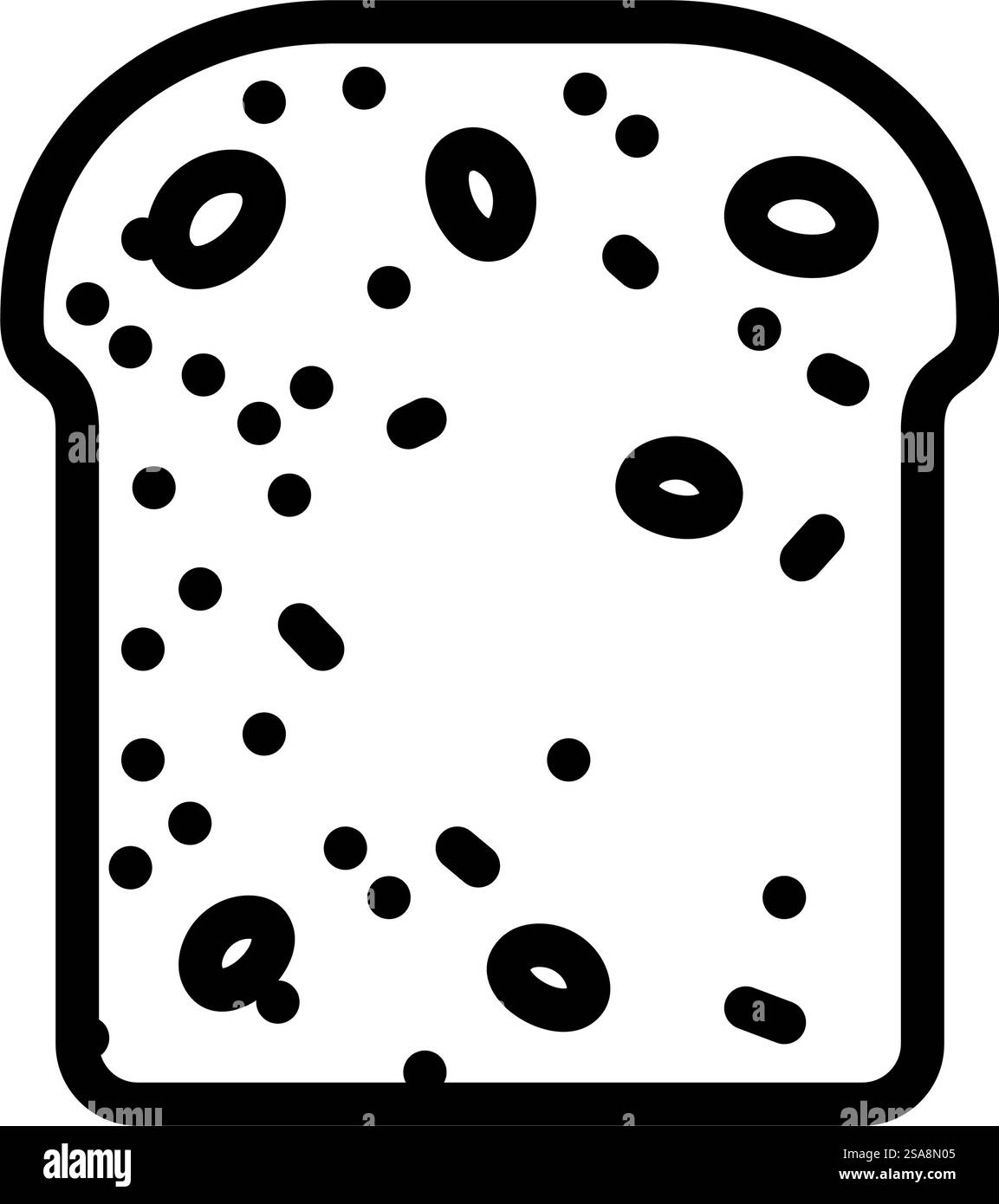 vecteur d'icône de ligne de cuisine italienne de pain panettone. panettone pain signe cuisine italienne. illustration noire du symbole de contour isolé. illustration vectorielle d'icône de ligne de cuisine italienne de pain panettone Illustration de Vecteur