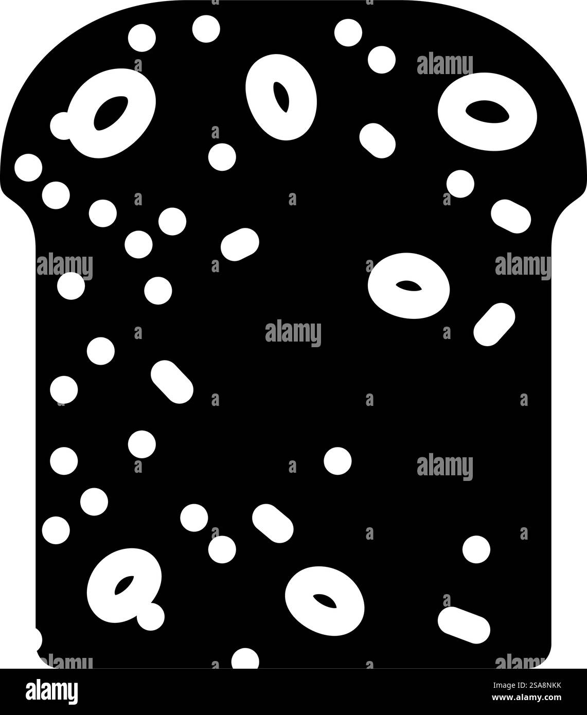 vecteur d'icône de glyphe de cuisine italienne de pain panettone. panettone pain signe cuisine italienne. illustration de symbole isolé. panettone pain cuisine italienne illustration vectorielle d'icône de glyphe Illustration de Vecteur