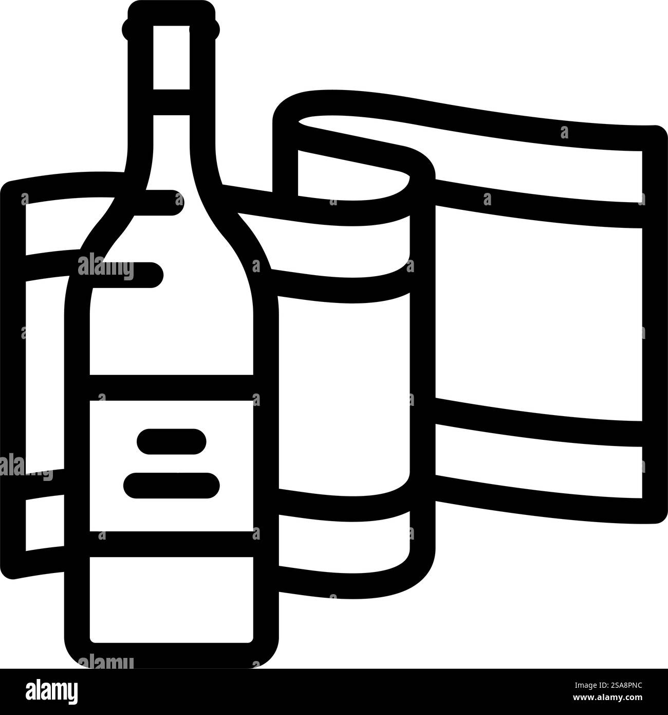 vin espagnol vecteur d'icône de ligne de cuisine espagnole. vin espagnol signe de cuisine espagnole. illustration noire du symbole de contour isolé. vin espagnol illustration vectorielle d'icône de ligne de cuisine espagnole Illustration de Vecteur