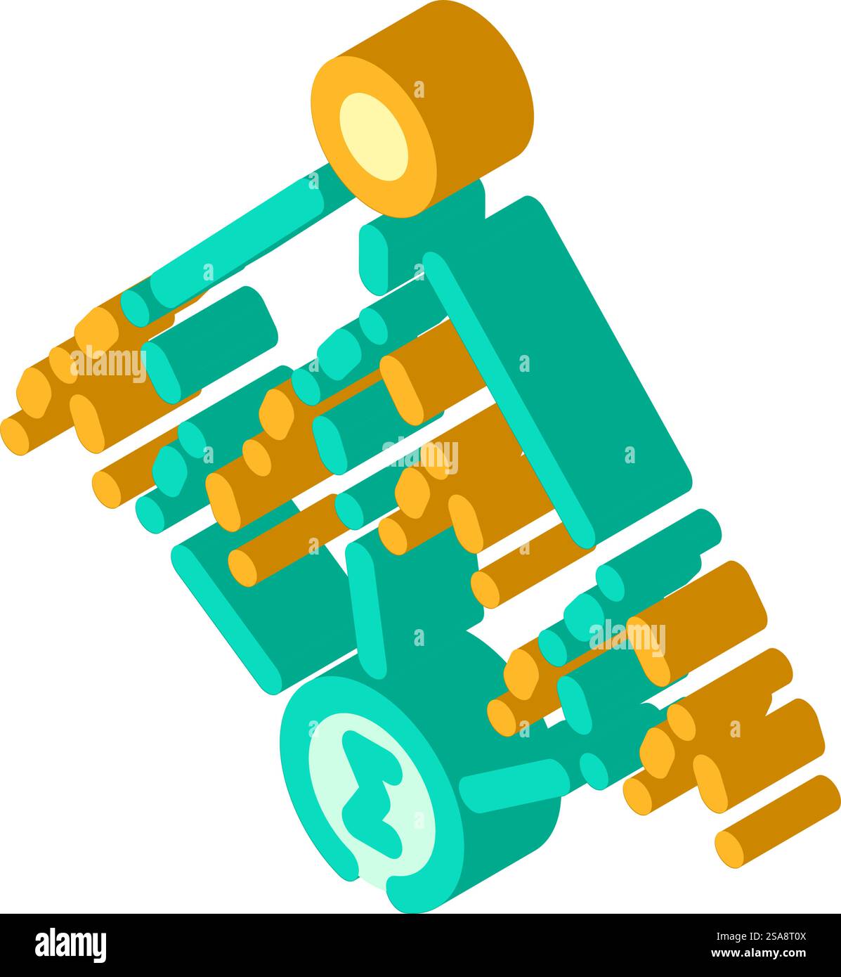 vecteur d'icône isométrique d'algorithme de forêt aléatoire. signe d'algorithme de forêt aléatoire. illustration de symbole isolé. illustration vectorielle d'icône isométrique d'algorithme de forêt aléatoire Illustration de Vecteur