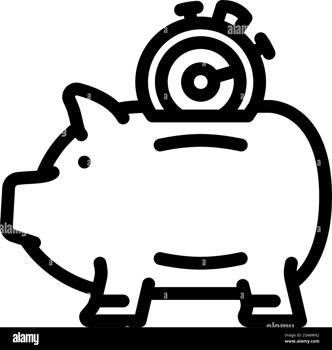 vecteur d'icône de ligne de gestion de temps d'investissement. signe de gestion du temps d'investissement. illustration noire du symbole de contour isolé. illustration vectorielle d'icône de ligne de gestion de temps d'investissement Illustration de Vecteur