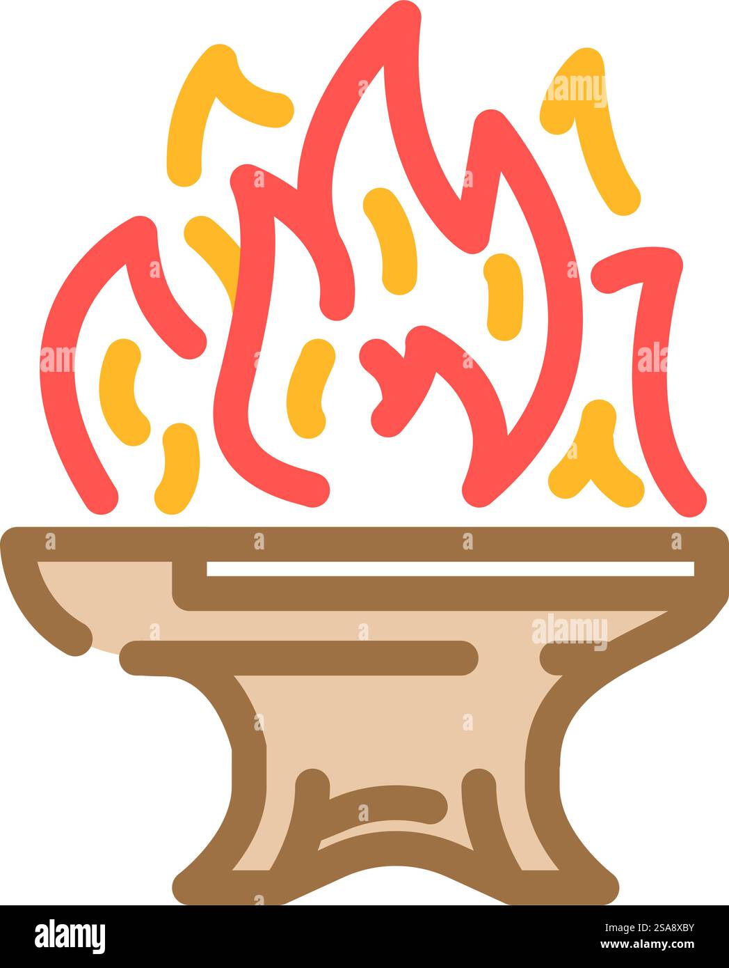 vecteur d'icône de couleur de métal forgeron forgeron forgeron de forgeron. forgeron en métal. illustration de symbole isolé. forgeron forgeron illustration vectorielle d'icône de couleur de métal Illustration de Vecteur