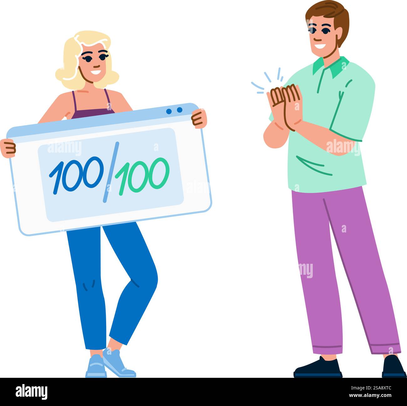 vecteur d'autorité de page de document. certifier visa, seo officiel, caractère d'autorité de page de document de domaine juridique. illustration de bande dessinée plate de gens. vecteur d'autorité de page de document Illustration de Vecteur