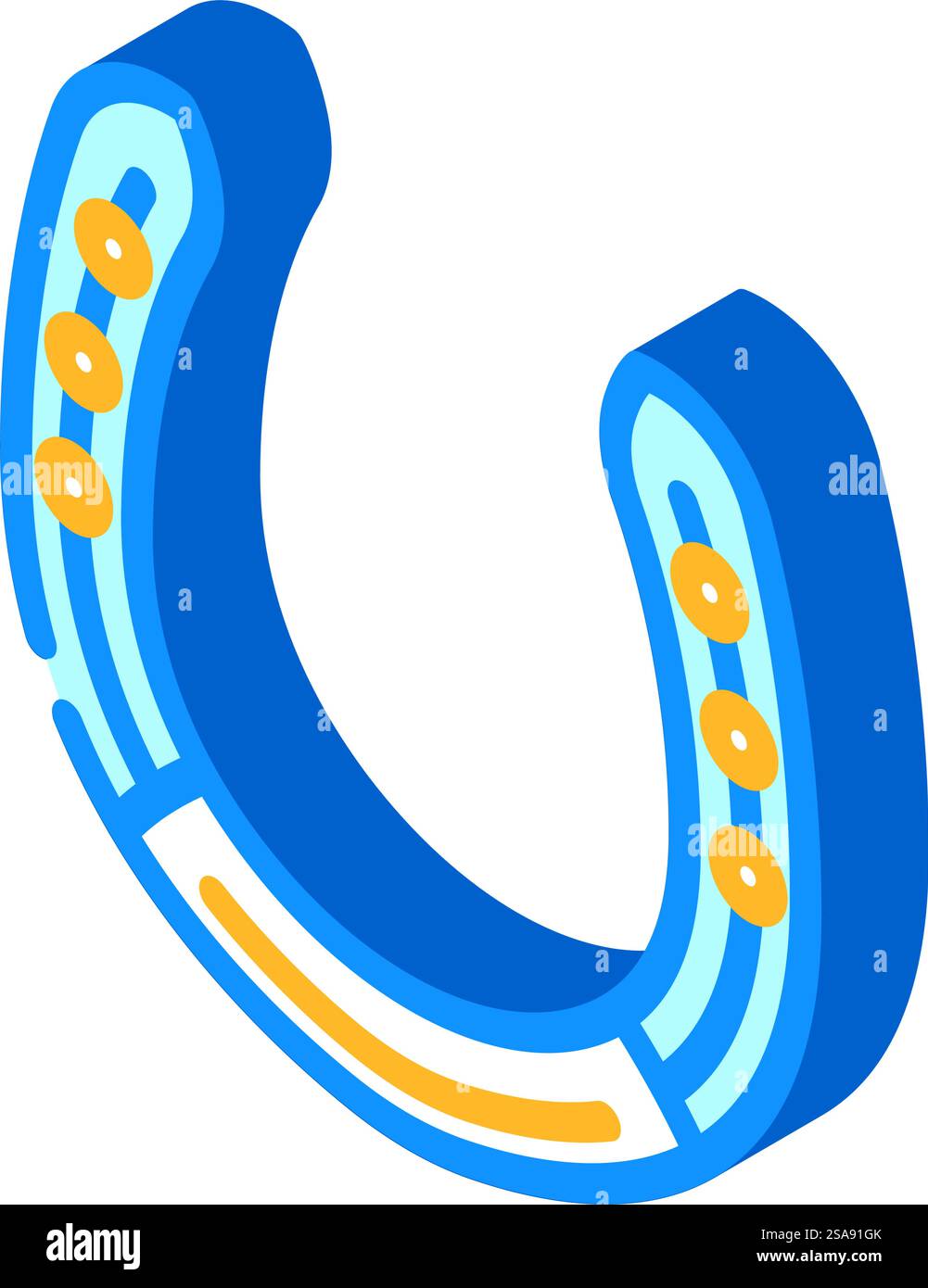 vecteur d'icône isométrique de forgeron de fer à cheval. enseigne de forgeron pour fer à cheval. illustration de symbole isolé. illustration vectorielle d'icône isométrique de forgeron de fer à cheval Illustration de Vecteur