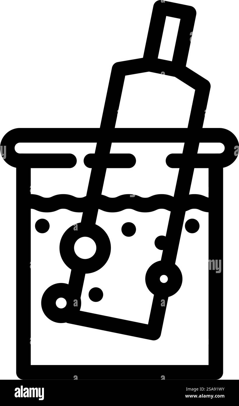 vecteur d'icône de ligne de métal de forgeron de trempe. signe de trempe en métal de forgeron. illustration noire du symbole de contour isolé. illustration vectorielle d'icône de ligne de métal de forgeron de trempe Illustration de Vecteur