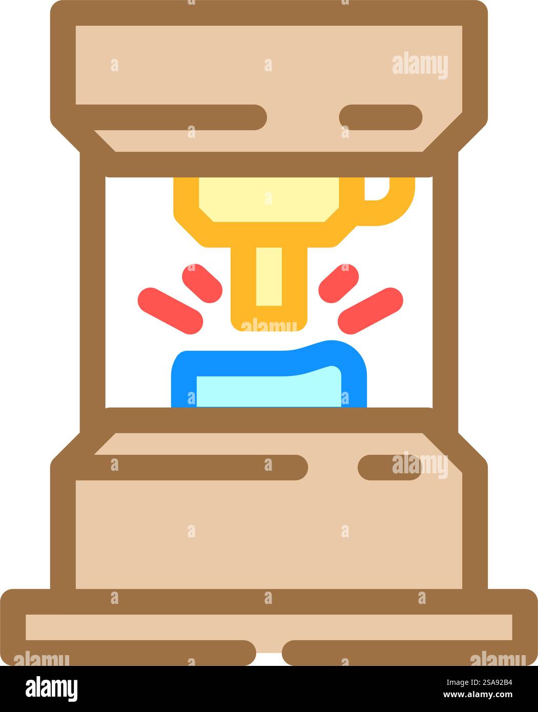 vecteur d'icône de couleur de métal de forgeron métallurgique. panneau en métal de forgeron pour le travail des métaux. illustration de symbole isolé. illustration vectorielle d'icône de couleur de métal de forgeron de travail des métaux Illustration de Vecteur