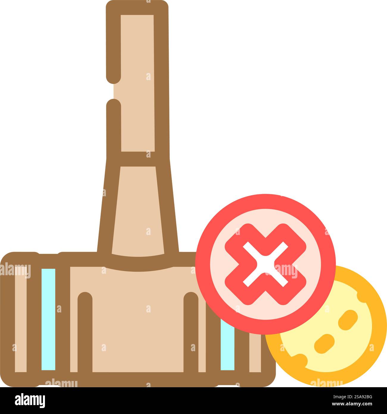 vecteur d'icône de couleur de jeu de croquet de défaut. panneau de jeu de croquet de fautes. illustration de symbole isolé. illustration vectorielle d'icône de couleur de jeu de croquet de défaut Illustration de Vecteur