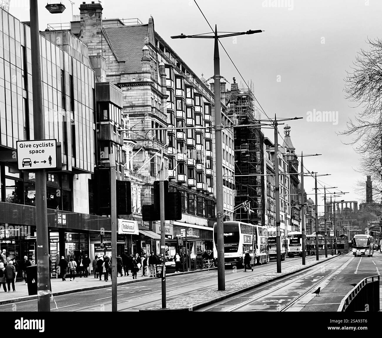Une vue classique de Princes Street Édimbourg, en Écosse Banque D'Images
