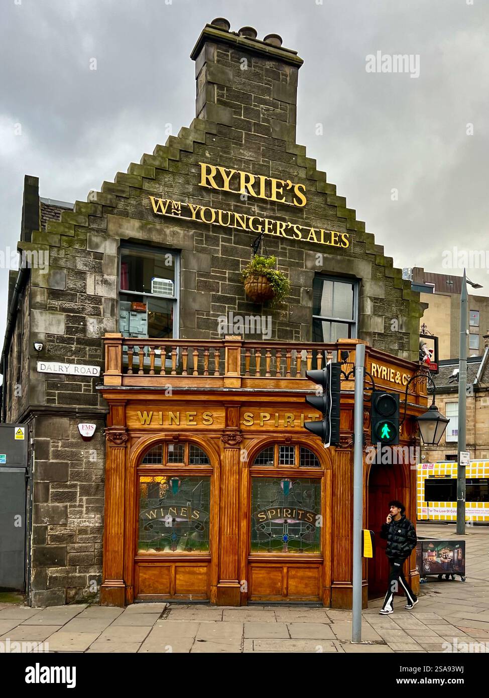 Un vieux pub à Haymarket Édimbourg, en Écosse Banque D'Images
