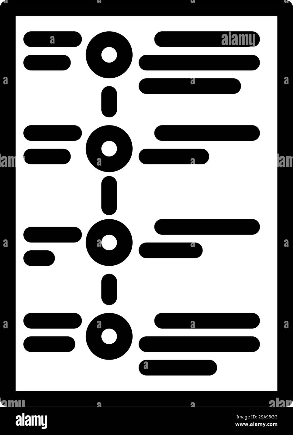 vecteur d'icône de ligne de programme d'événement. panneau de planification de l'événement. illustration noire du symbole de contour isolé. illustration vectorielle d'icône de ligne de programme d'événement Illustration de Vecteur