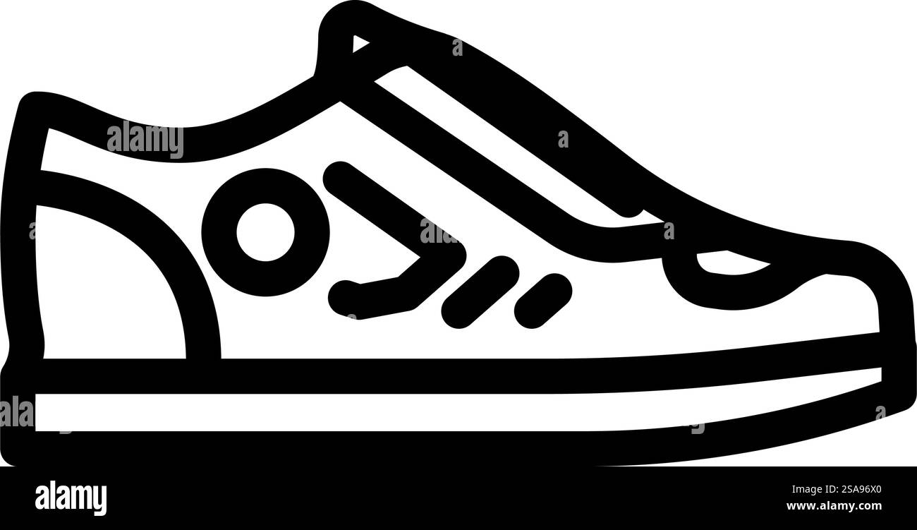 chaussures de skate streetwear tissu ligne de mode vecteur d'icône. chaussures de skate streetwear tissu signe de mode. illustration noire du symbole de contour isolé. chaussures de skate streetwear tissu ligne de mode illustration vectorielle d'icône Illustration de Vecteur