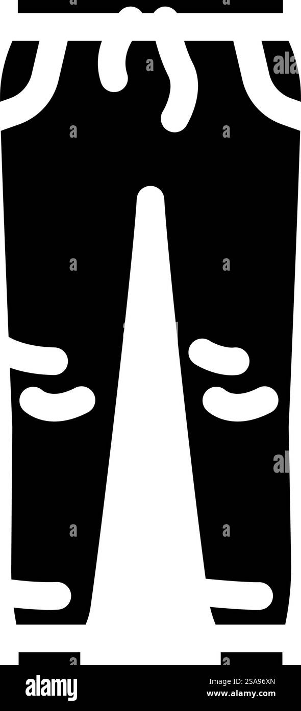 vecteur d'icône de glyphe de mode de vêtements streetwear pantalon de piste. pantalon de piste streetwear tissu affiche de mode. illustration de symbole isolé. pantalon de piste streetwear tissu mode icône glyphe illustration vectorielle Illustration de Vecteur