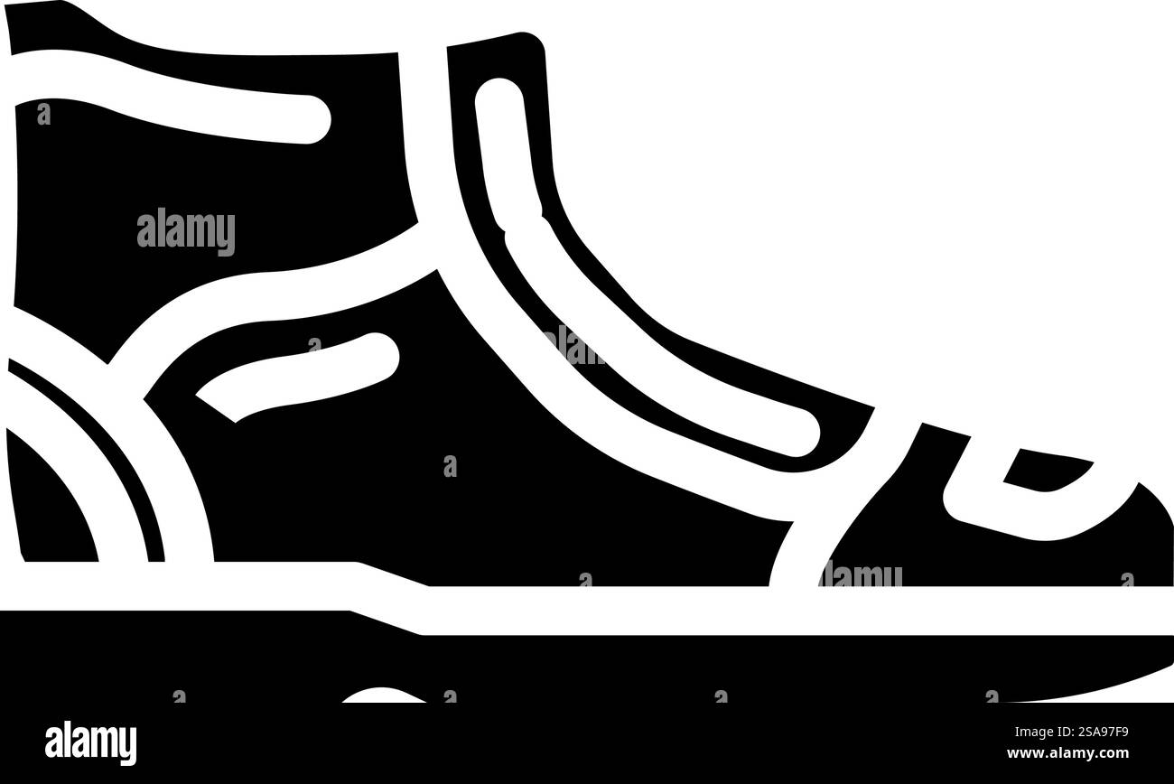 high top sneakers streetwear tissu mode vecteur d'icône de glyphe. sneakers hautes en tissu streetwear signe de mode. illustration de symbole isolé. sneakers haut de gamme streetwear tissu de mode icône de glyphe de mode illustration vectorielle Illustration de Vecteur