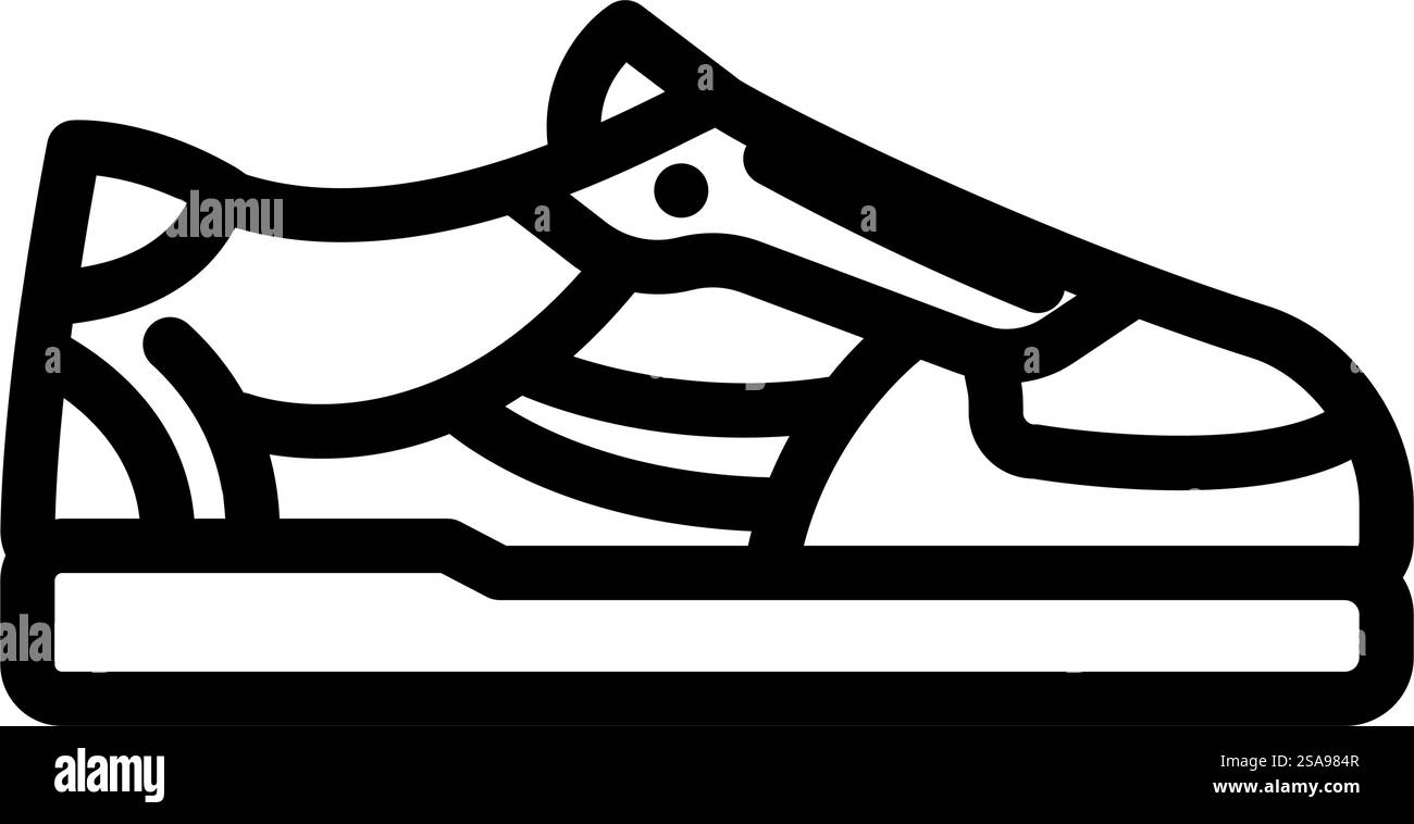 vecteur d'icône de ligne de mode en tissu de sneakers streetwear. sneakers streetwear tissu signe de mode. illustration noire du symbole de contour isolé. sneakers streetwear tissu ligne de mode illustration vectorielle d'icône Illustration de Vecteur