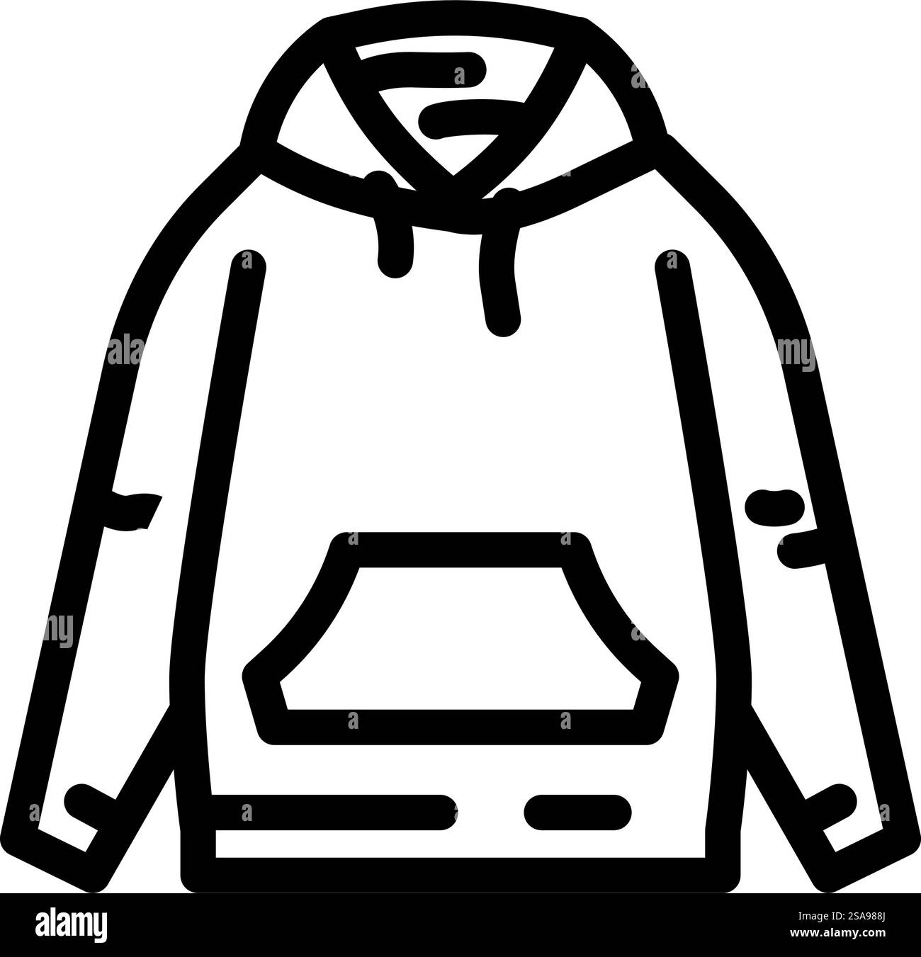 vecteur d'icône de ligne de mode en tissu streetwear à capuche surdimensionné. panneau de mode en tissu streetwear à capuche surdimensionné. illustration noire du symbole de contour isolé. sweat à capuche surdimensionné streetwear tissu ligne de mode illustration vectorielle d'icône Illustration de Vecteur