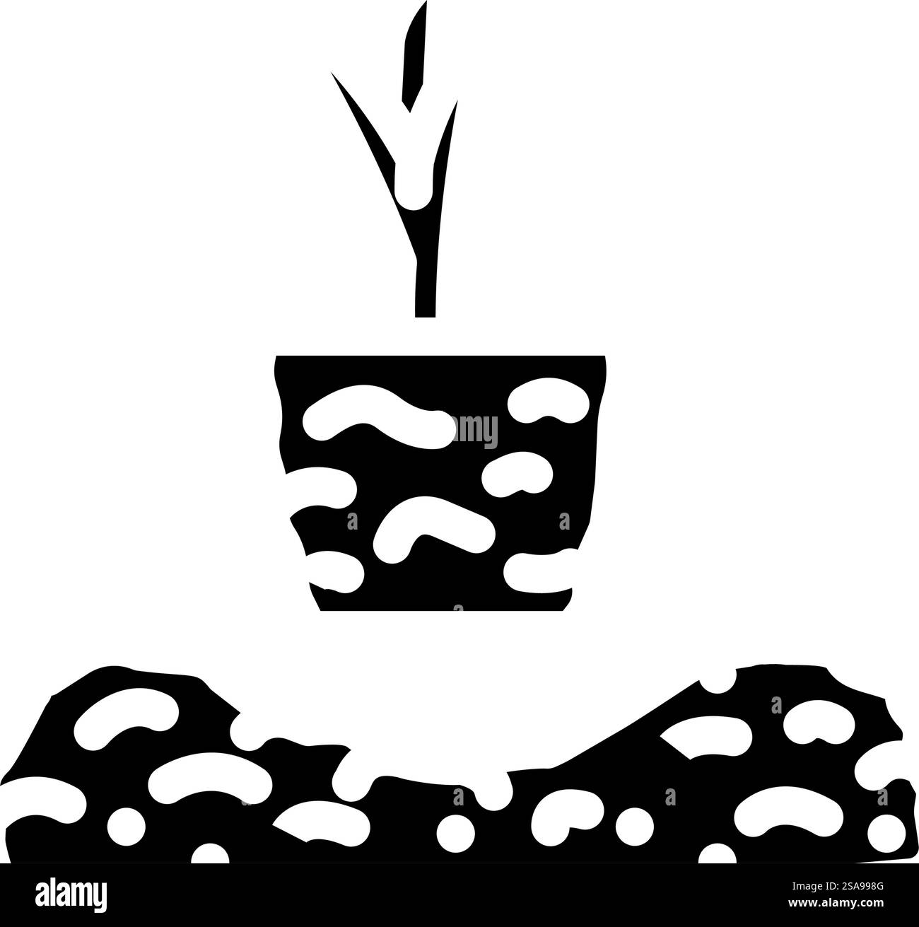 vecteur d'icône de glyphe de jardinage urbain de transplantation. transplanter un panneau de jardinage urbain. illustration de symbole isolé. transplanter l'illustration vectorielle d'icône de glyphe de jardinage urbain Illustration de Vecteur