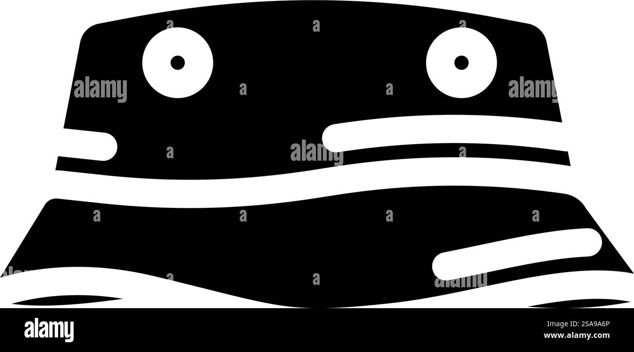 vecteur d'icône d'icône de glyphe de mode de tissu de streetwear de seau. bonnet chapeau streetwear panneau de mode en tissu. illustration de symbole isolé. seau chapeau streetwear tissu icône de glyphe de mode illustration vectorielle Illustration de Vecteur