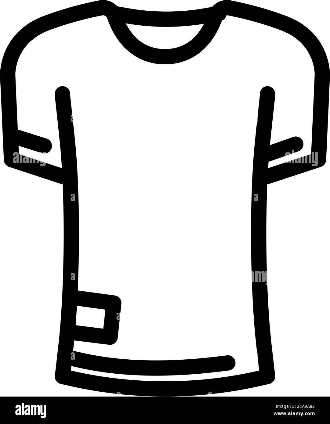 vecteur d'icône de ligne de mode en tissu streetwear long tee. long tee-shirt streetwear tissu signe de mode. illustration noire du symbole de contour isolé. long tee-shirt streetwear tissu ligne de mode illustration vectorielle d'icône Illustration de Vecteur