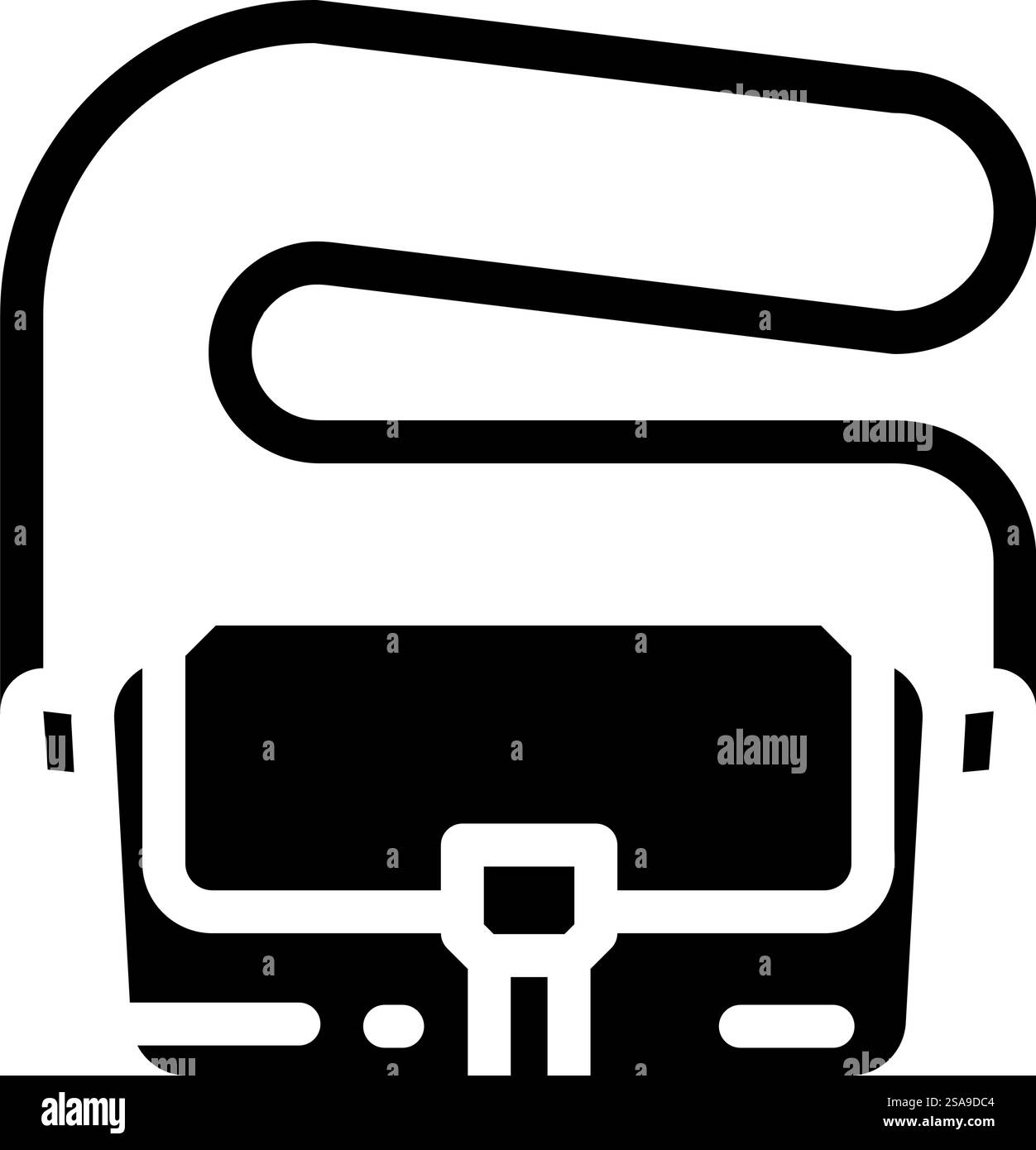 vecteur d'icône de glyphe de mode en tissu streetwear sac crossbody. sac bandoulière streetwear tissu signe de mode. illustration de symbole isolé. sac à bandoulière streetwear tissu mode icône glyphe illustration vectorielle Illustration de Vecteur