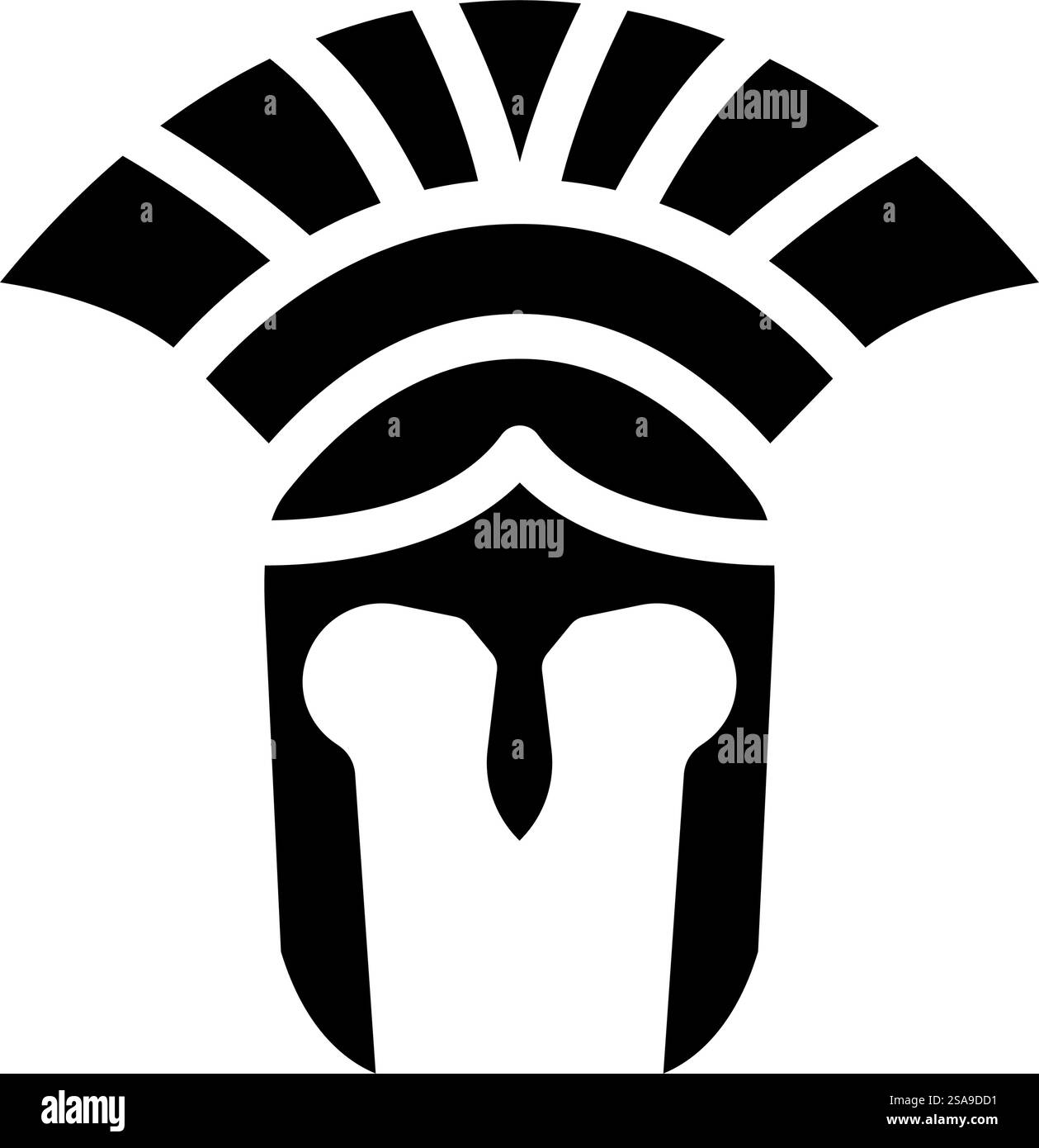 vecteur d'icône de glyphe de soldat antique de casque. casque ancien signe de soldat. illustration de symbole isolé. illustration vectorielle d'icône de glyphe de soldat antique de casque Illustration de Vecteur