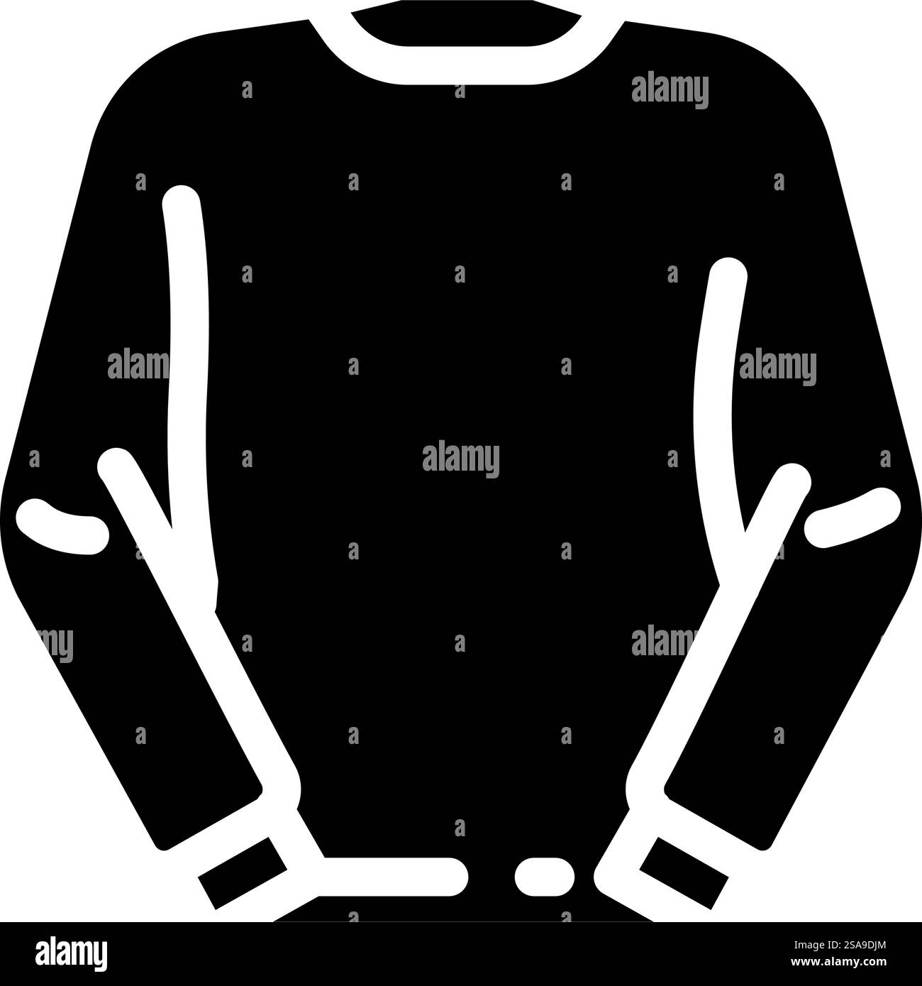 vecteur d'icône d'icône de glyphe de mode en tissu streetwear à col rond. sweat-shirt encolure ronde streetwear tissu signe de mode. illustration de symbole isolé. crewneck sweat-shirt streetwear tissu de mode icône de glyphe de mode illustration vectorielle Illustration de Vecteur