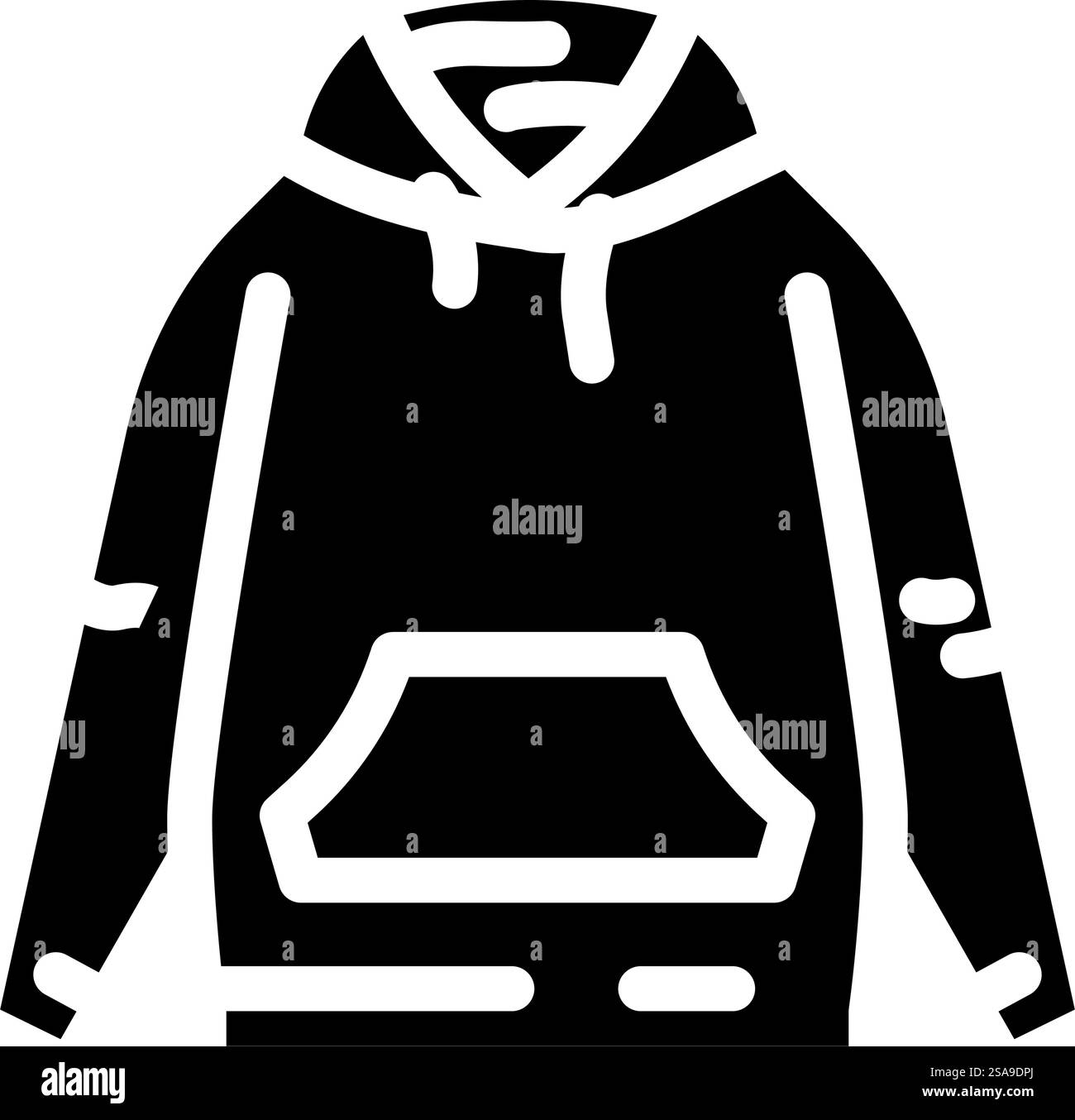 vecteur d'icône d'icône de glyphe de mode en tissu streetwear surdimensionné à capuche. panneau de mode en tissu streetwear à capuche surdimensionné. illustration de symbole isolé. sweat à capuche surdimensionné streetwear tissu de mode illustration vectorielle d'icône de glyphe Illustration de Vecteur