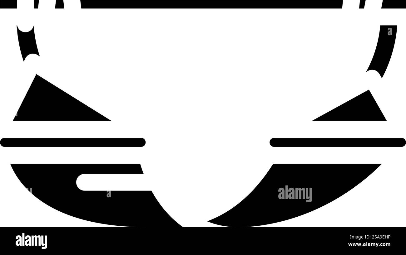 vecteur d'icône de glyphe de meubles d'extérieur hammock. enseigne de mobilier d'extérieur pour hamac. illustration de symbole isolé. illustration vectorielle d'icône de glyphe de meubles d'extérieur de hamac Illustration de Vecteur