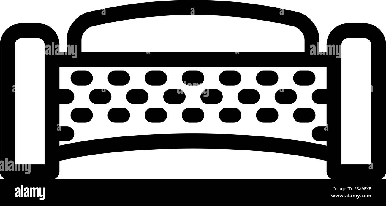 vecteur d'icône de ligne de meubles d'extérieur ottoman extérieur. pouf d'extérieur panneau de mobilier d'extérieur. illustration noire du symbole de contour isolé. illustration vectorielle d'icône de ligne de meubles d'extérieur ottoman extérieur Illustration de Vecteur