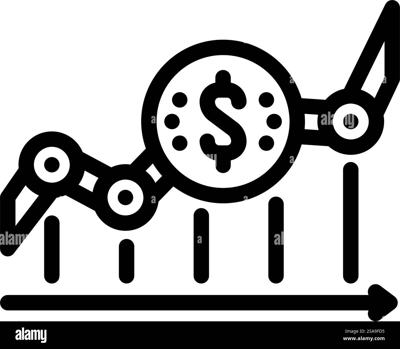 vecteur d'icône de ligne de processus d'affaires de gestion de flux de trésorerie. affiche des processus opérationnels de gestion des flux de trésorerie. illustration noire du symbole de contour isolé. illustration vectorielle d'icône de ligne de processus d'affaires de gestion des flux de trésorerie Illustration de Vecteur