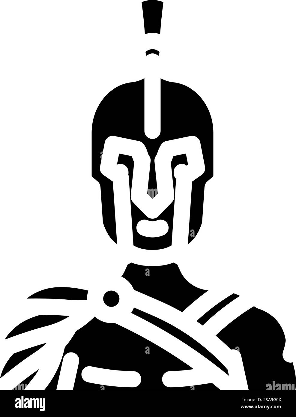 vecteur d'icône de glyphe de soldat antique gladiator. gladiateur ancien signe de soldat. illustration de symbole isolé. illustration vectorielle d'icône de glyphe de soldat antique gladiator Illustration de Vecteur