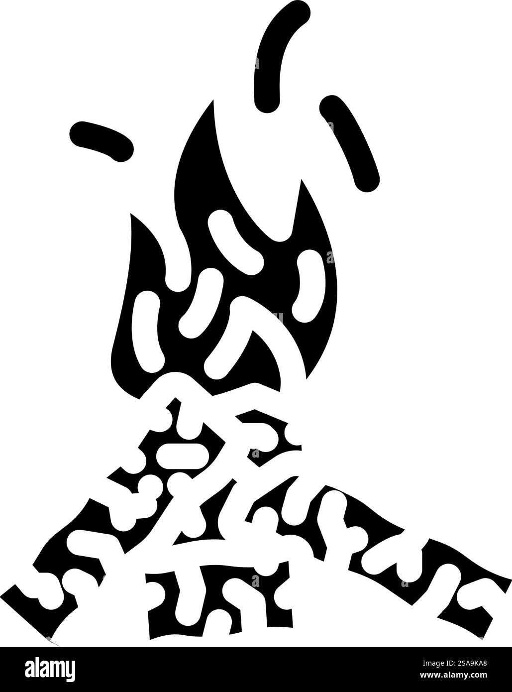 vecteur d'icône de glyphe de granulés de bois d'énergie. panneau de granulés de bois d'énergie. illustration de symbole isolé. illustration vectorielle d'icône de glyphe de granulés de bois d'énergie Illustration de Vecteur