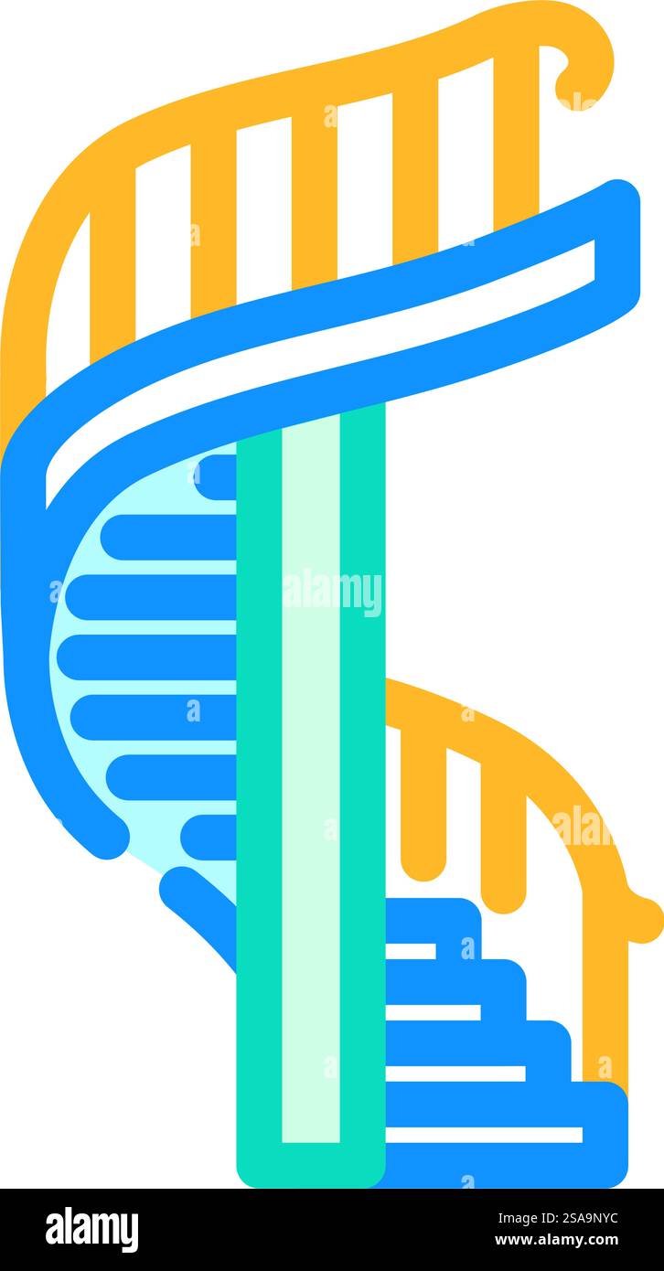 vecteur d'icône de couleur de progression d'escalier en colimaçon. signe de progression pour escalier en colimaçon. illustration de symbole isolé. illustration vectorielle d'icône de couleur de progression d'escalier en spirale Illustration de Vecteur