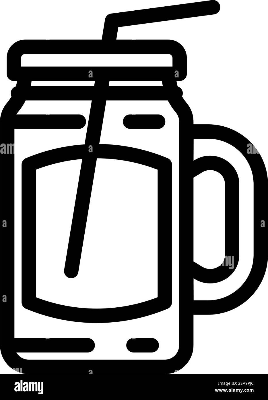vecteur d'icône de ligne de paquet en verre de pot mason. panneau d'emballage en verre de pot mason. illustration noire du symbole de contour isolé. illustration vectorielle d'icône de ligne de paquet en verre de pot mason Illustration de Vecteur