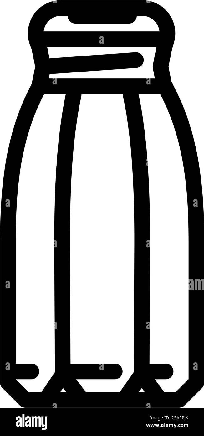 vecteur d'icône de ligne de paquet de verre de shaker à sel. affiche de l'emballage en verre de la salière. illustration noire du symbole de contour isolé. illustration vectorielle d'icône de ligne de paquet de verre de shaker à sel Illustration de Vecteur
