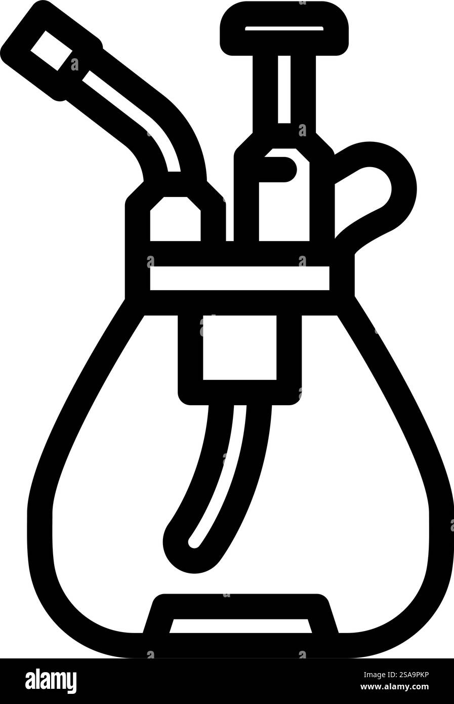 vecteur d'icône de ligne de paquet en verre de bouteille de pulvérisation. étiquette d'emballage en verre de flacon pulvérisateur. illustration noire du symbole de contour isolé. illustration vectorielle d'icône de ligne de paquet en verre de bouteille de pulvérisation Illustration de Vecteur