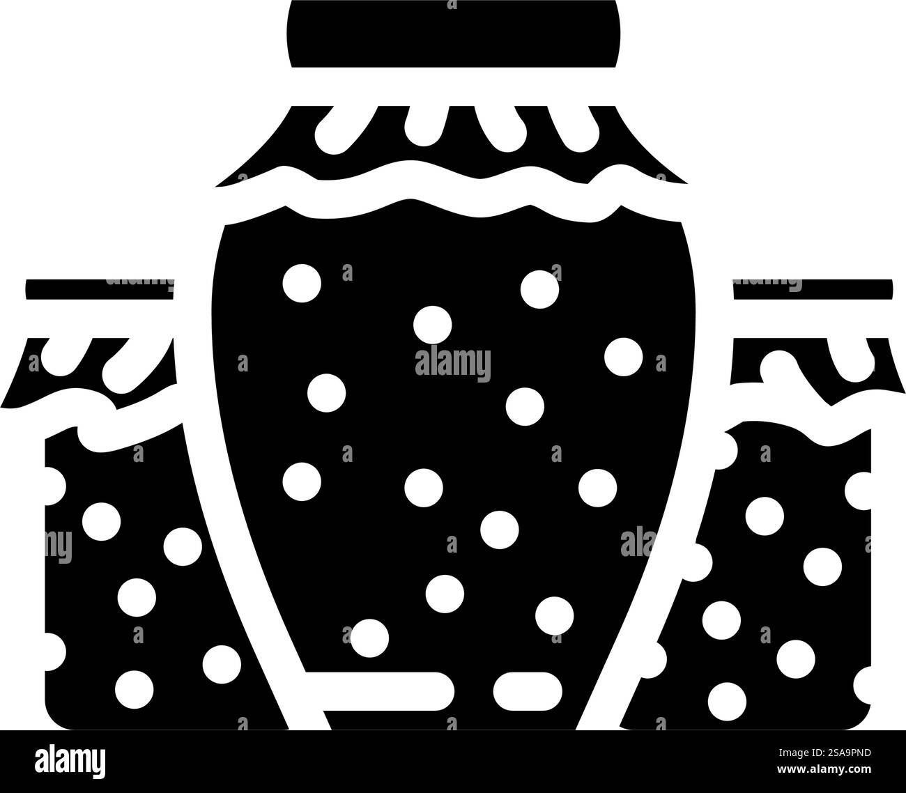 faire un vecteur d'icône de glyphe d'automne confiture maison. fabrication de la confiture maison signe d'automne. illustration de symbole isolé. faire maison confiture automne glyphe illustration vectorielle d'icône Illustration de Vecteur